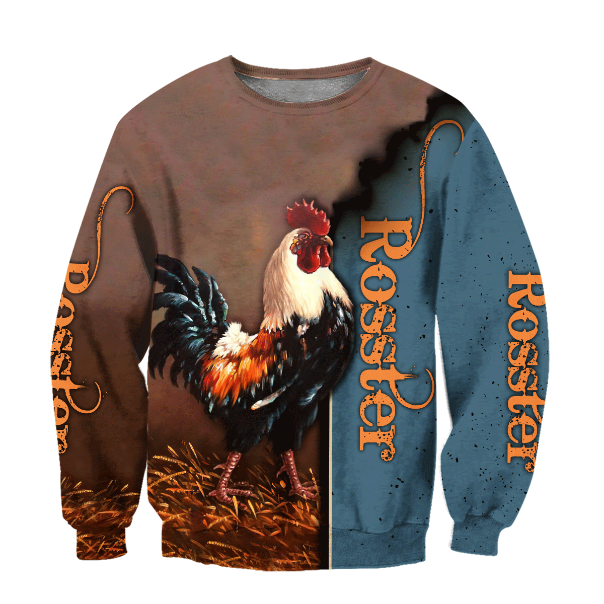 Rooster 3D All Over Printed Unisex Deluxe Hoodie ML