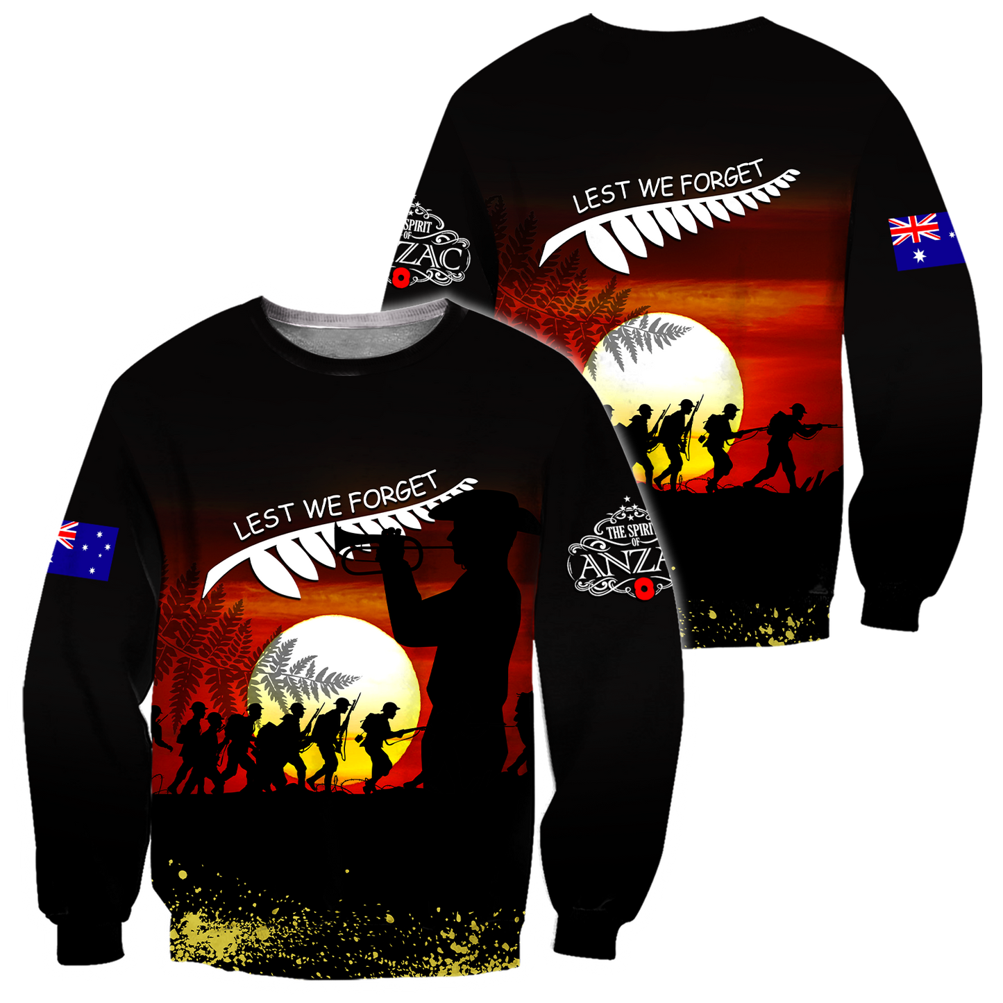 Premium Unisex Hoodie 3D All Over Printed Remember Them Anzac Day ML