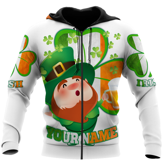 Irish 3D All Over Printed Unisex Shirts Saint Patrick's Day White Ver