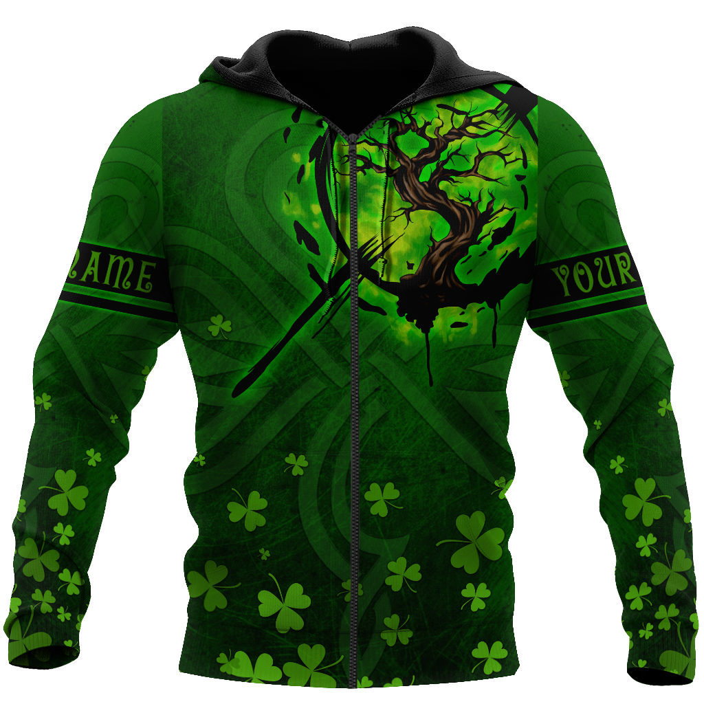 Premium Unisex Hoodie Irish St.Patrick Custom Name Tree Of Life ML