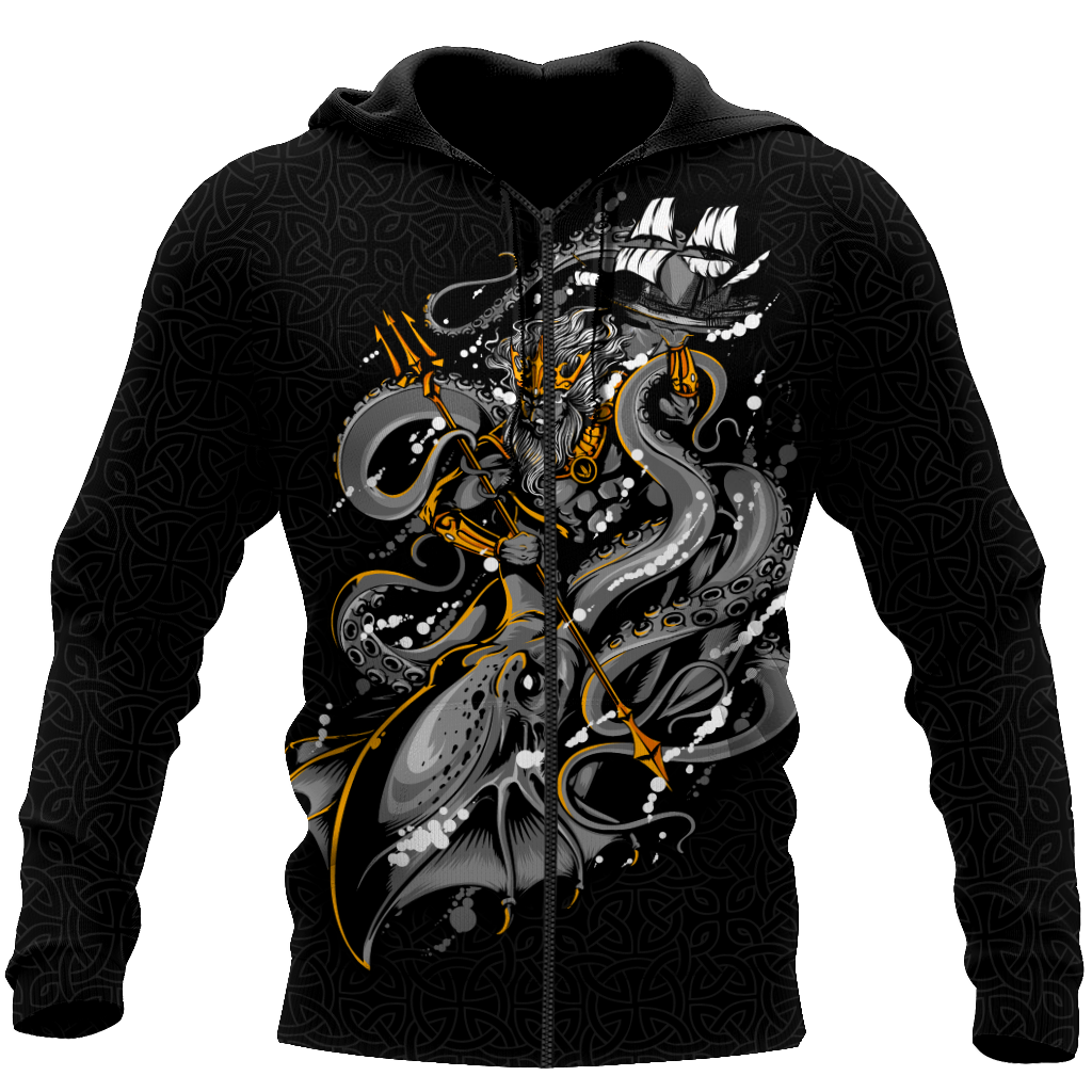 Premium Unisex Hoodie Kraken Octopus And Poseidon ML SN20022101