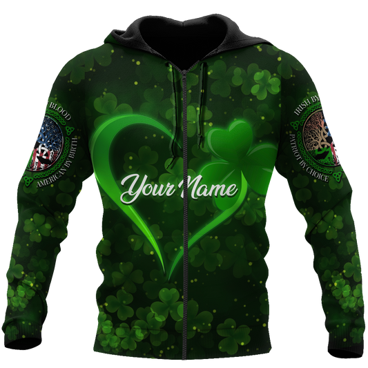 Irish By Blood American By Birth 3D All Over Printed Shirts