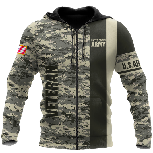 US Army Veteran Personalized name 3D All Over Printed Unisex Shirts