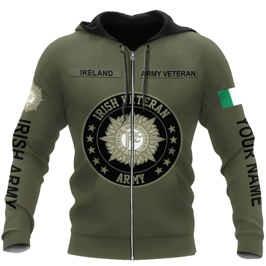 Irish Army 3D Hoodie Shirt For Men And Women