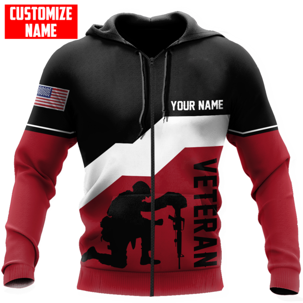 Custom Name US Veteran 3D All Over Printed