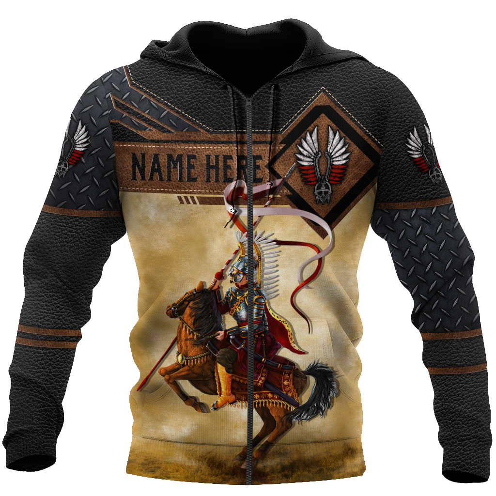 Premium Winged Hussars Metal Pattern Custom name 3D Printed Shirts