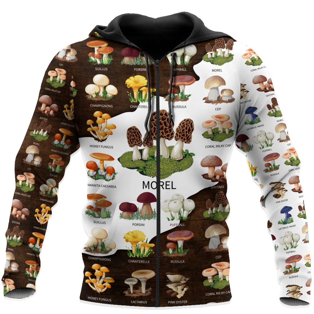 Edible mushroom hunting world 3d print shirts