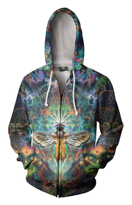3D All Over Galaxy Bumble Bee Hoodie - Amaze Style™-Apparel