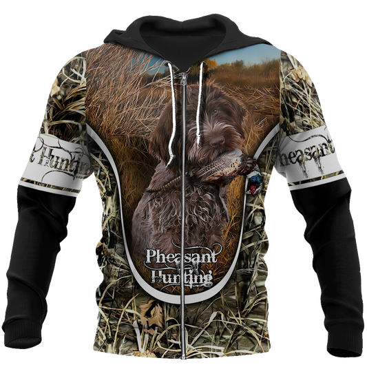 Pheasant Hunting Wirehaired Pointing Griffon 3D All Over Printed Shirts For Men And Women JJ150105 - Amaze Style™-Apparel