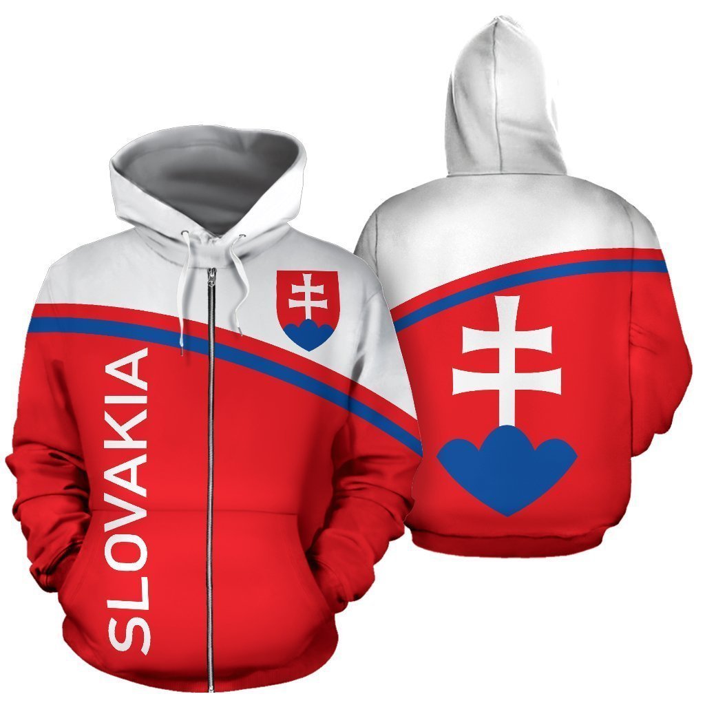 Slovakia All Over Hoodie Curve Version - Amaze Style™-Apparel
