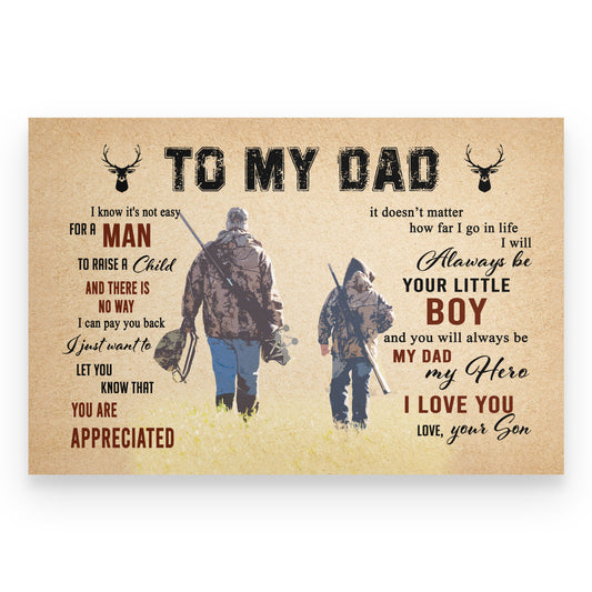 Family Canvas-To My Dad Hunting TA
