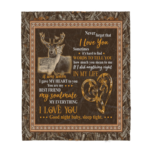 Deer Hunting Sherpa Blanket - Couple Blanket TN