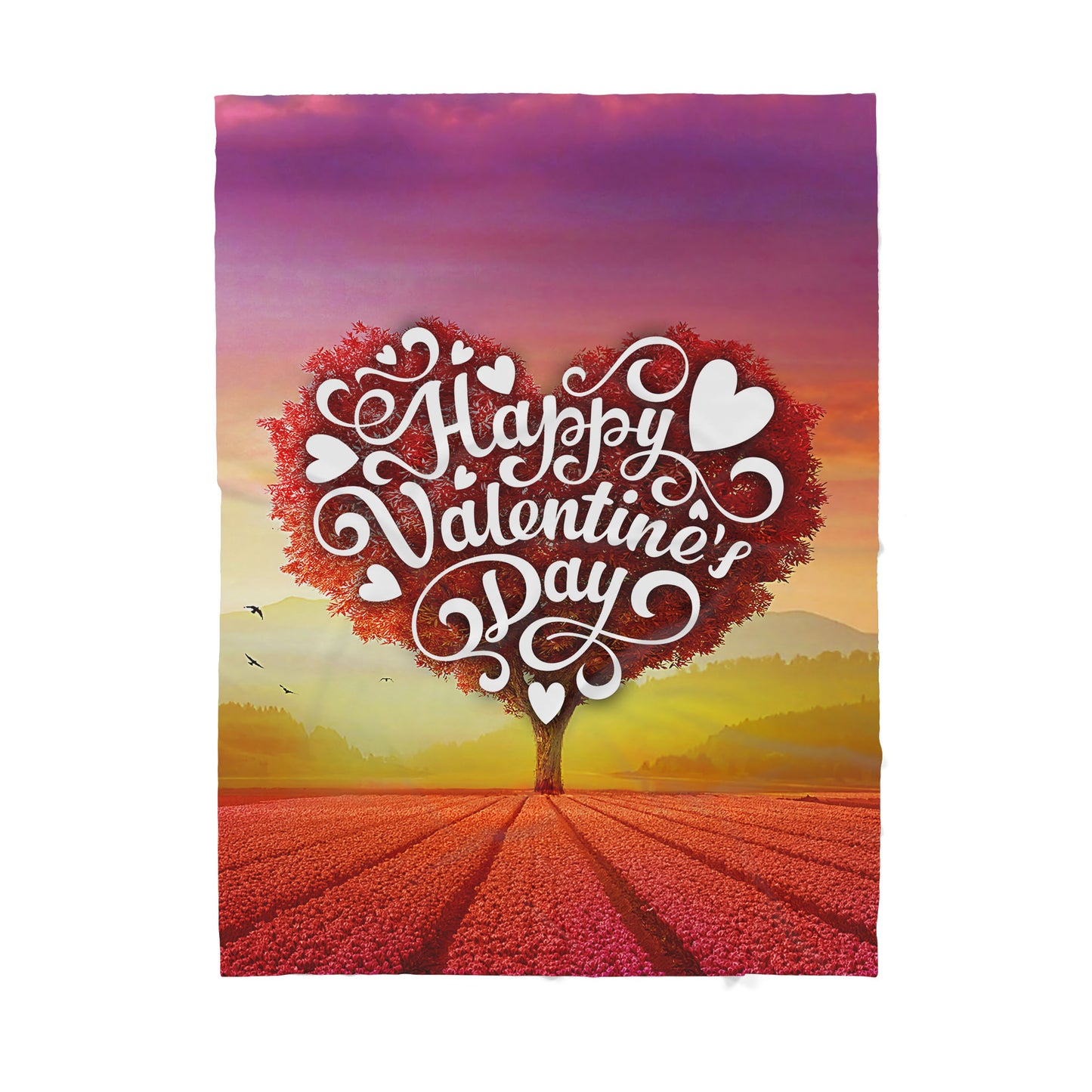 Happy Valentine Day Sherpa Blanket