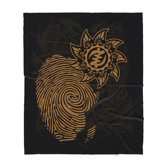 Custom Blanket - African map - Deluxe Sherpa Blanket ML