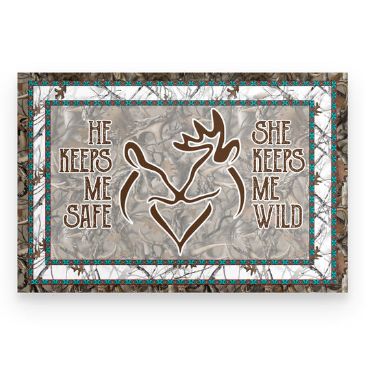 Deer Couple Canvas- Wedding Anniversary TA