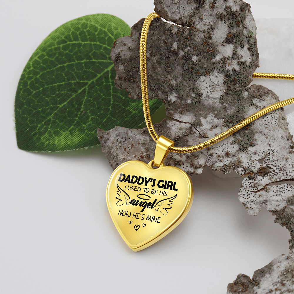 Daddy's Girl I Used To Be His Angel Heart Necklace
