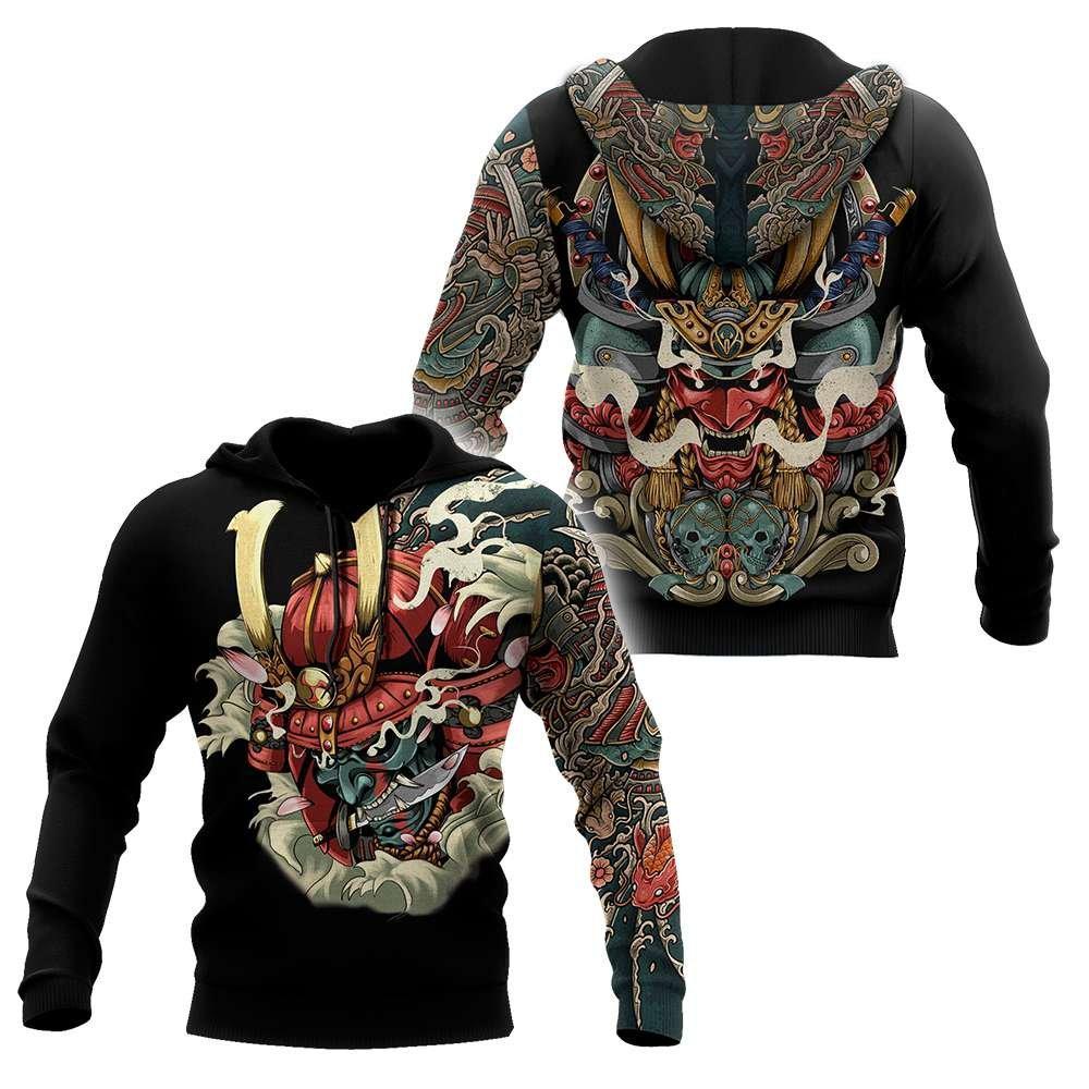 Samurai Tattoo 3D All Over Printed Unisex Shirts
