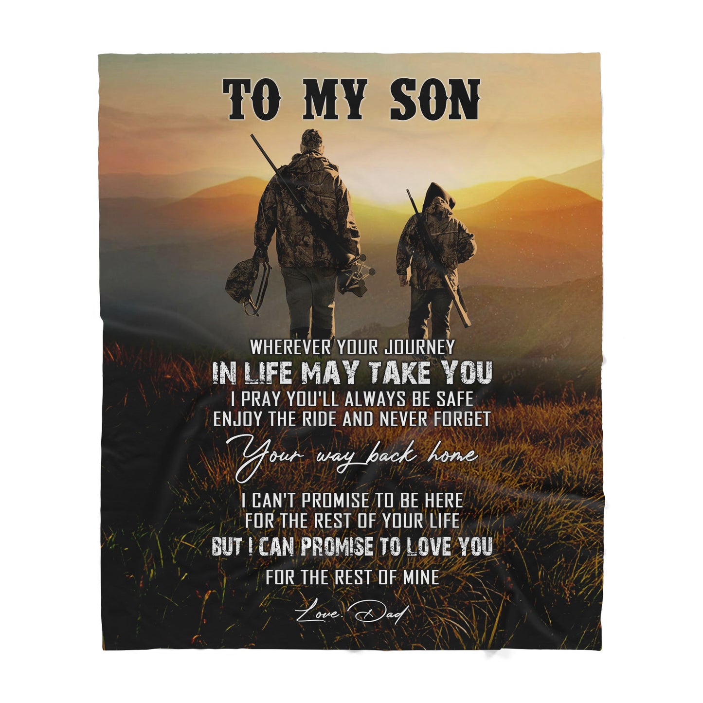 Custom Blanket To My Son - Gift For Son - Sherpa Blanket TA