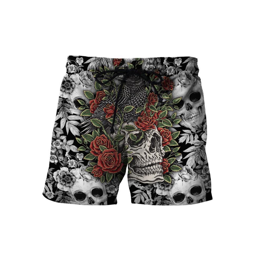 Rose Red Skull 3D all over printed for man and women PL04082003