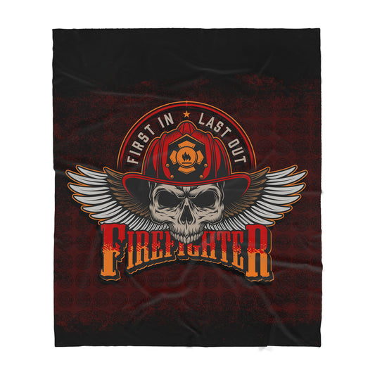 Skull With Wings Sherpa Blanket