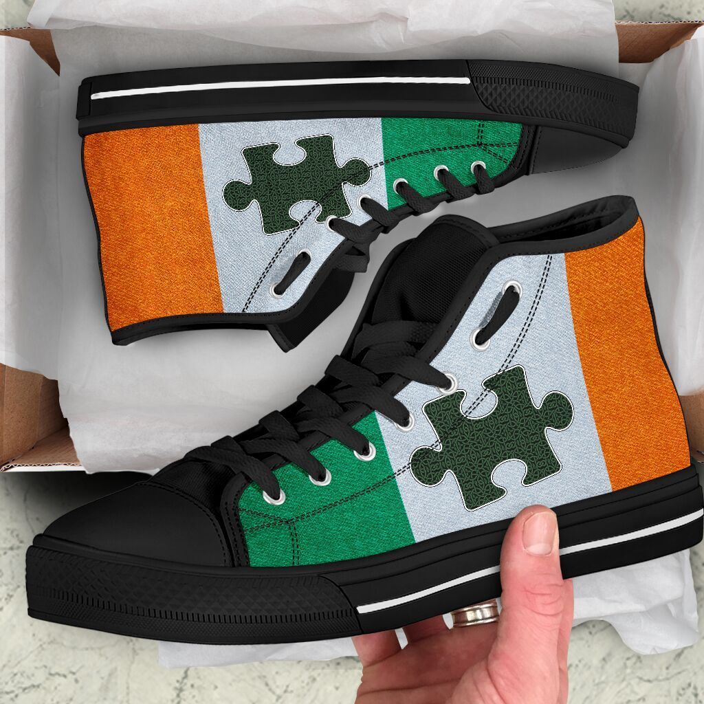 Irish Autism Black Limited Shoes SU040303 - Amaze Style™-Shoes