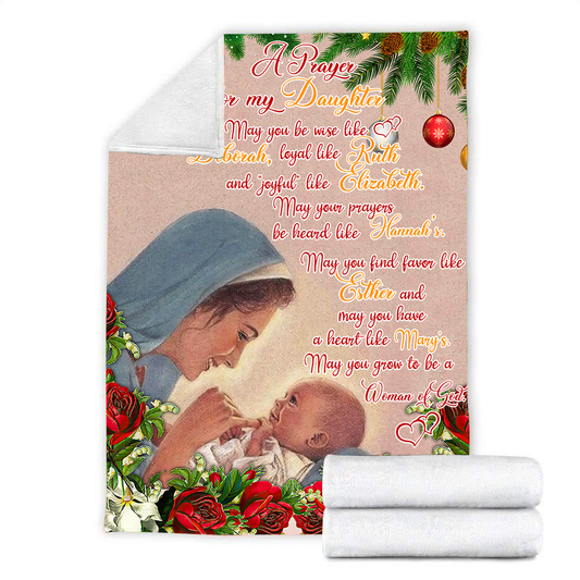 To My Daughter Sherpa Blanket TT