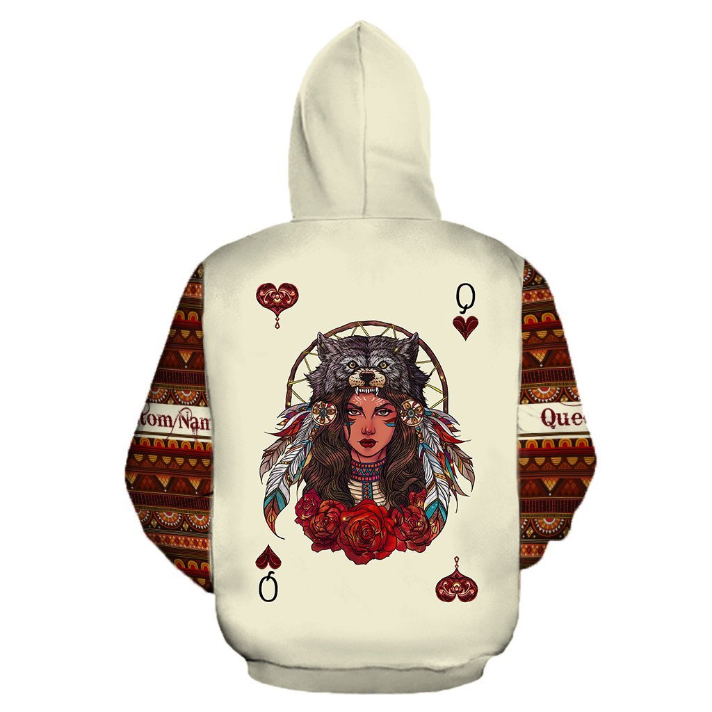 Custom Name - Native Queen 3D All Over Printed Shirt for Women