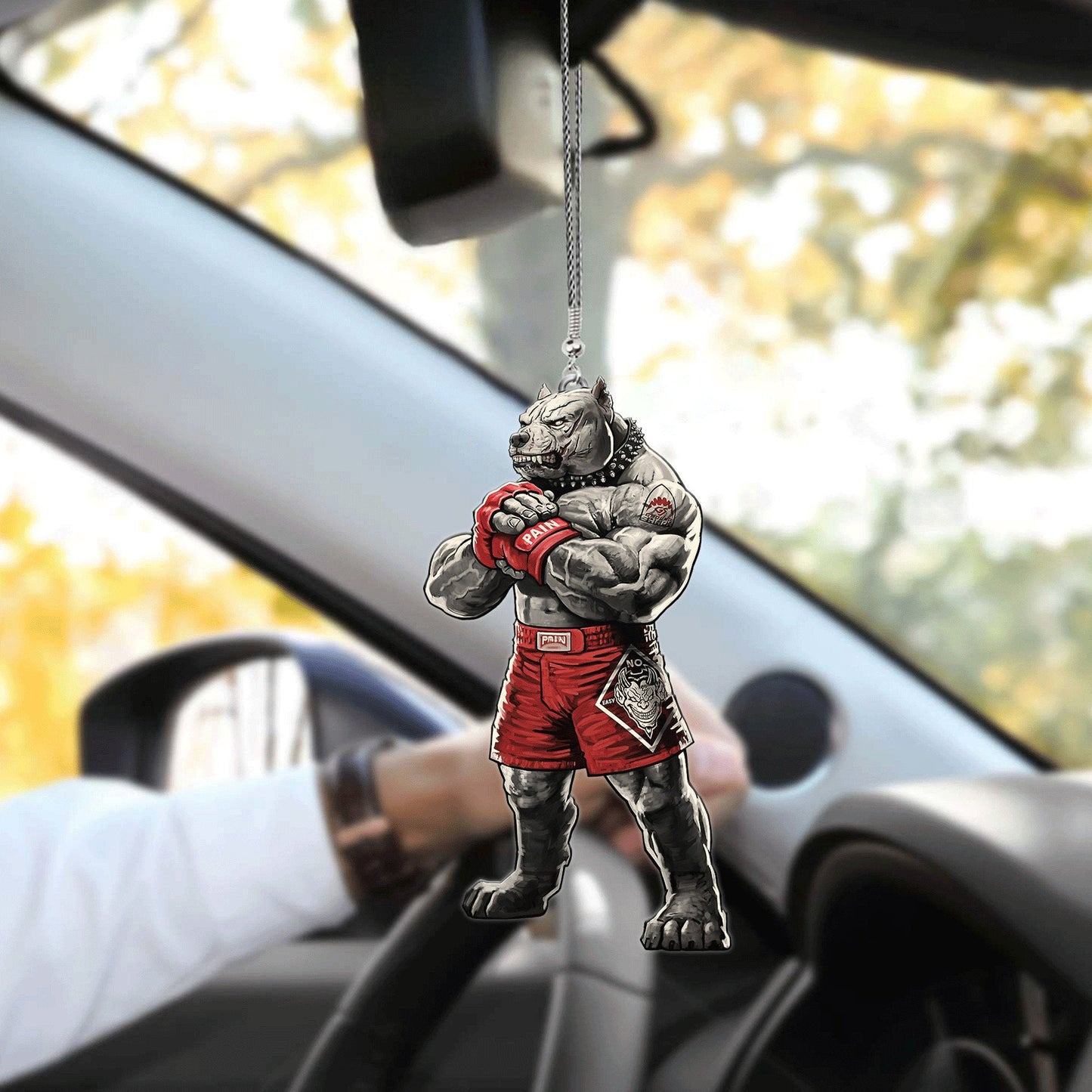 Pitbull Boxing Unique Design Car Hanging Ornament