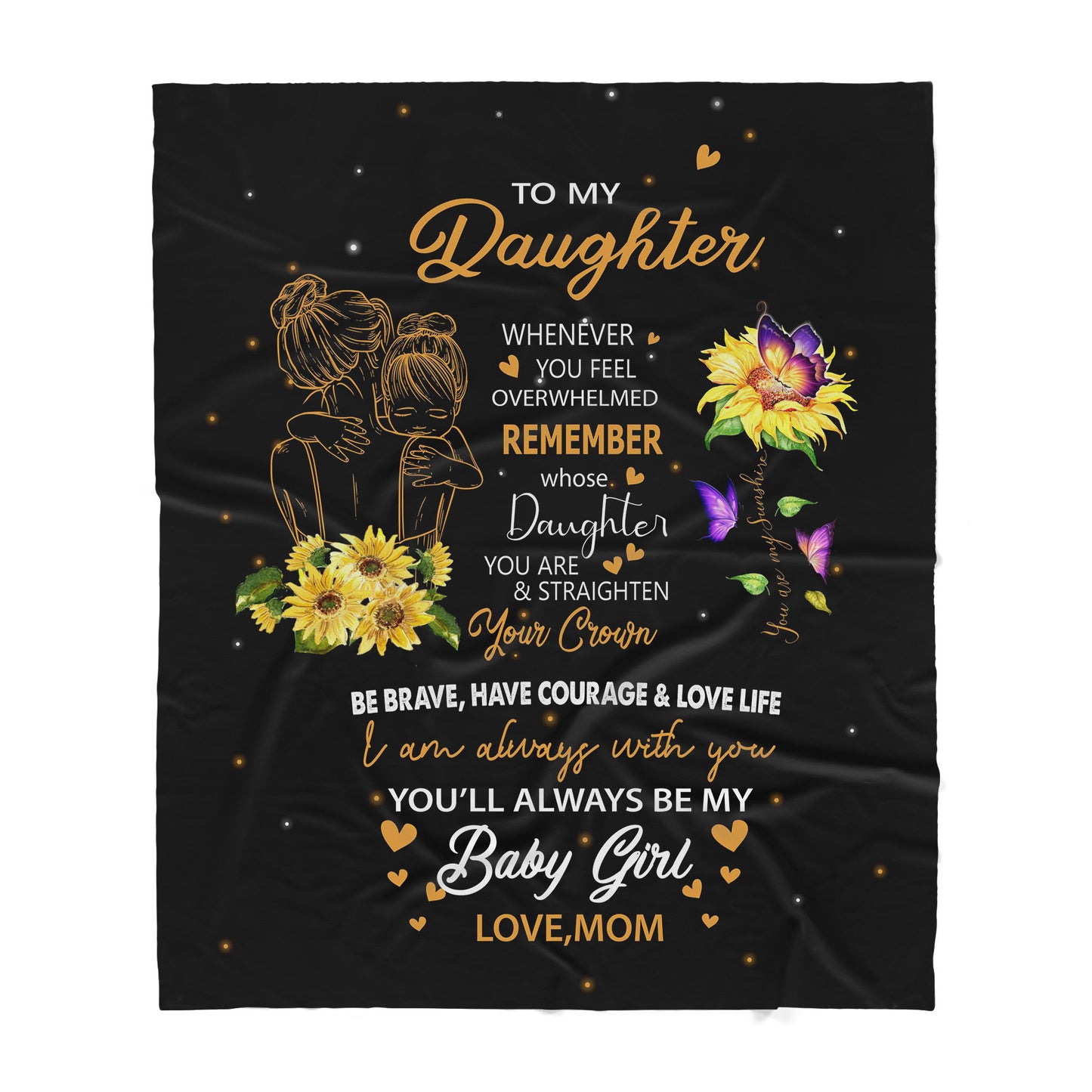 Custom Blanket To My Daughter - Gift For Daughter - Sherpa Blanket TA