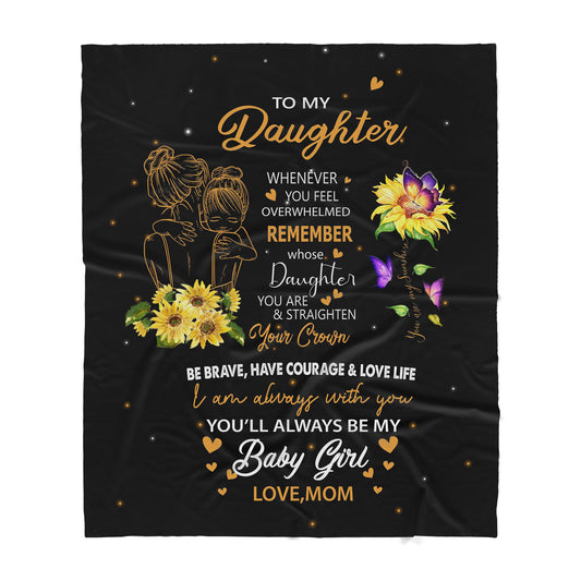 Custom Blanket To My Daughter - Gift For Daughter - Sherpa Blanket TA