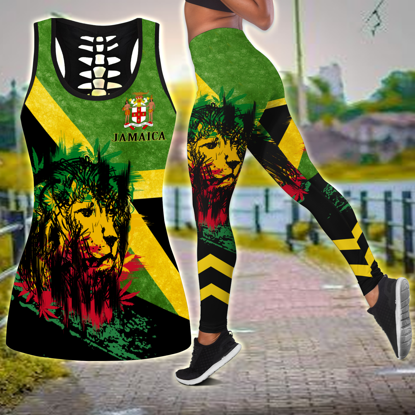 Jamaican Lion Special Combo Legging + Tank Limited by SUN DD06252001