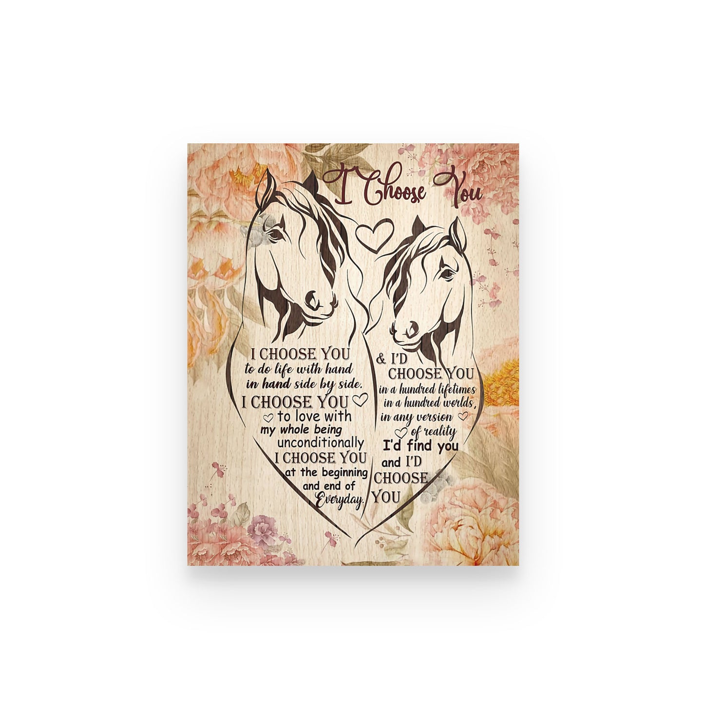 Horse Couple Canvas-I Choose You- Wedding Anniversary TA