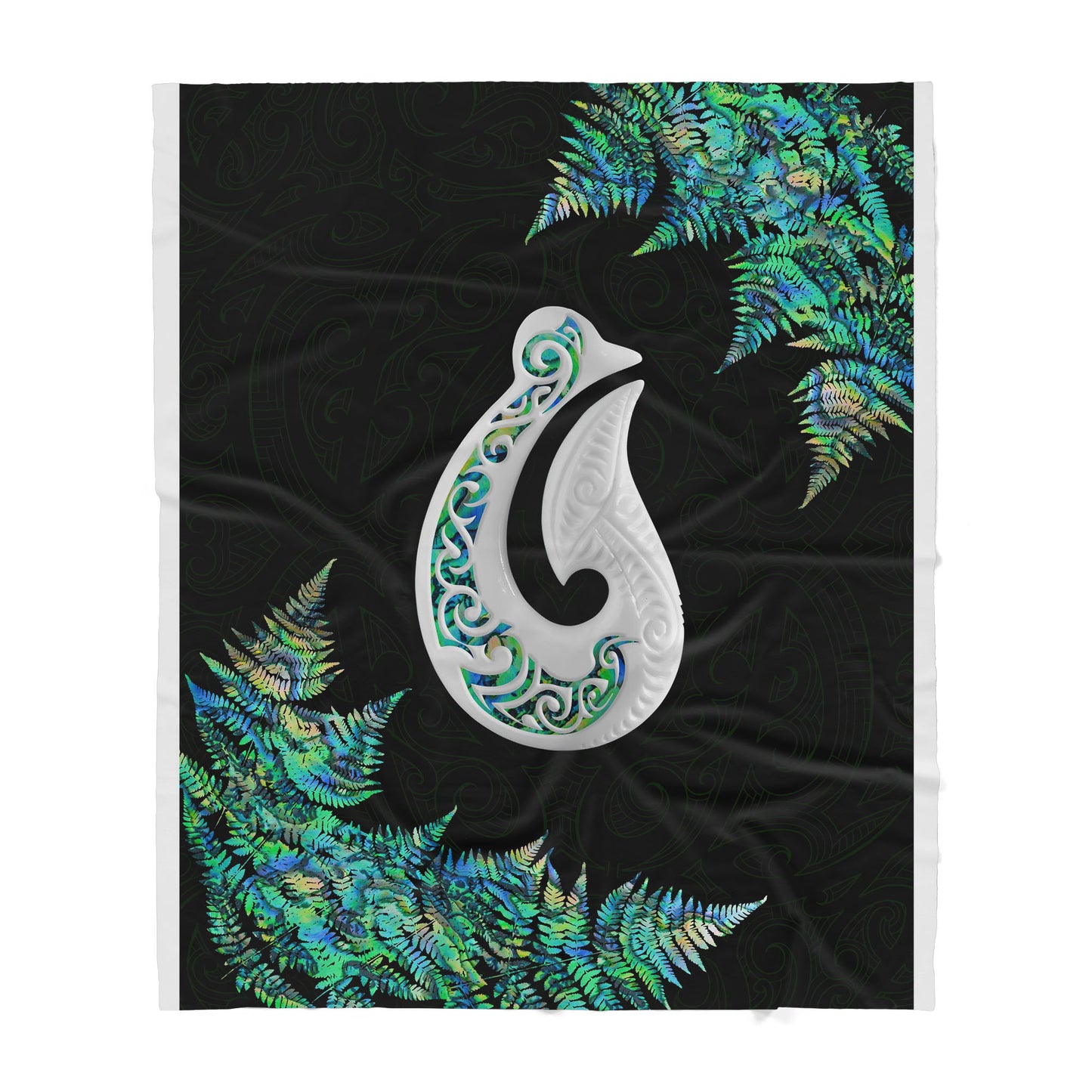 Custom Blanket Hei Matau - Maori Sherpa Blanket DL