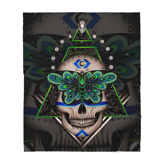 Infinite Store 3D Printed Skull Sherpa Blanket PL
