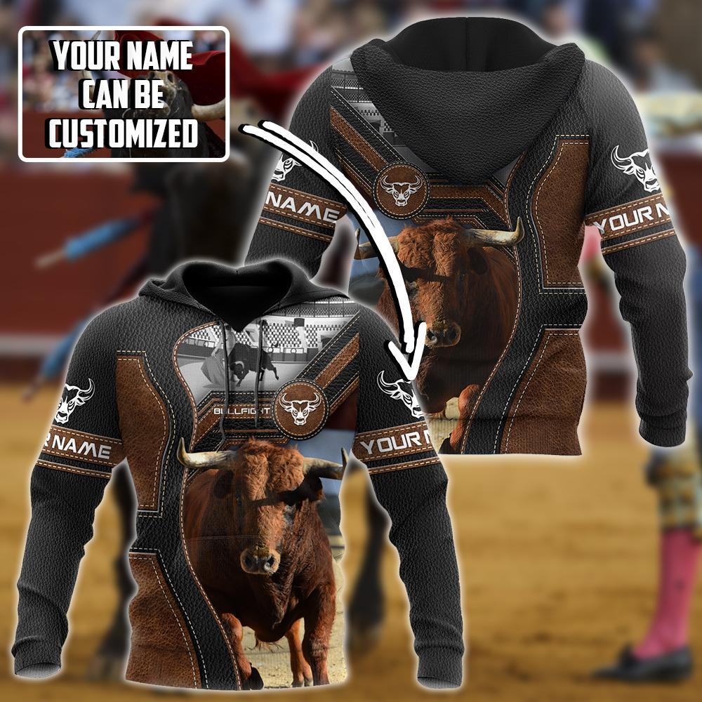 Bullfight Persionalized Your Name 3D All Over Printed Shirts JJ24052101 KT