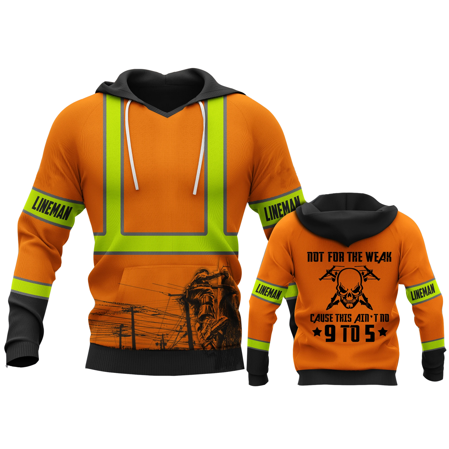 Premium 3D Print Lineman Safety Not For The Weak Shirts MEI