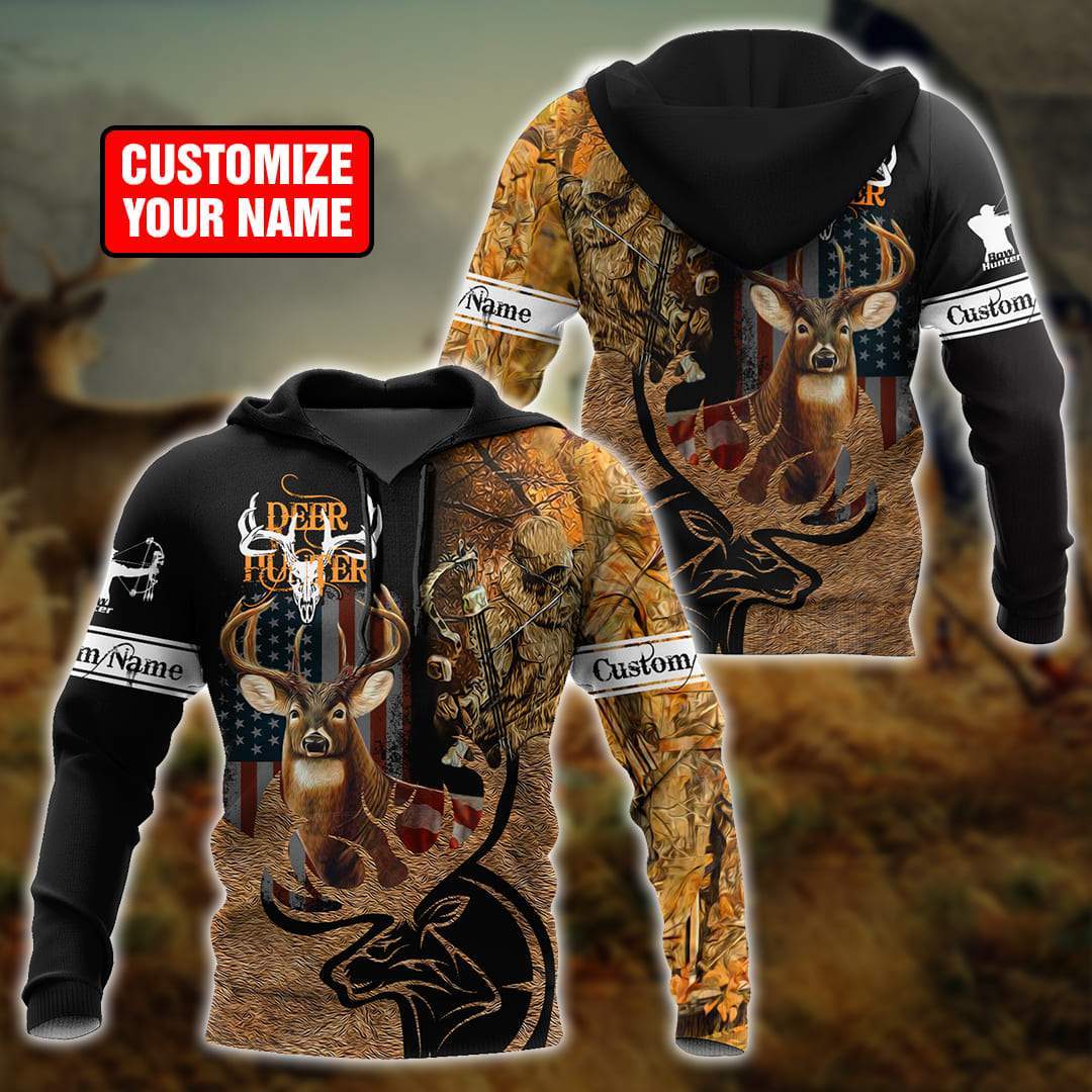 Deer Hunting Personalized Name 3D All Over Printed Shirts
