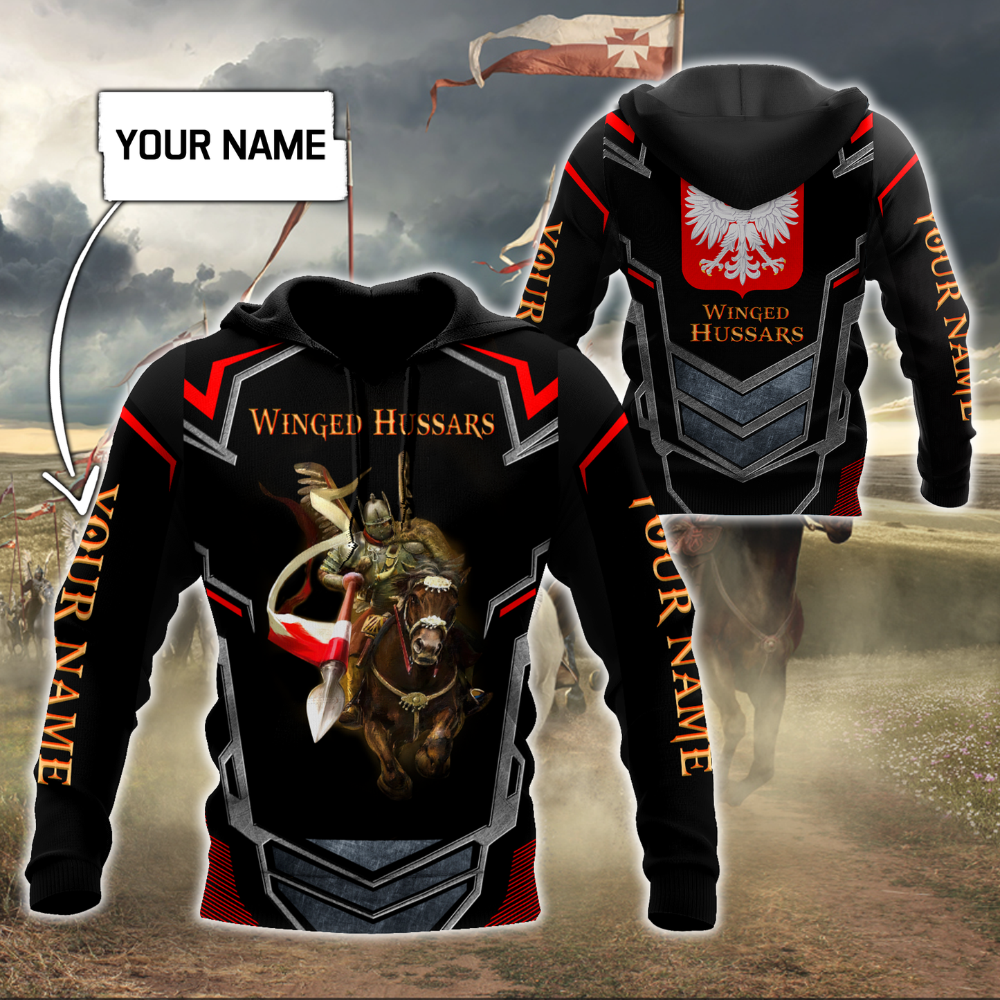 Premium Polish Winged Hussars 3D All Over Printed Shirts
