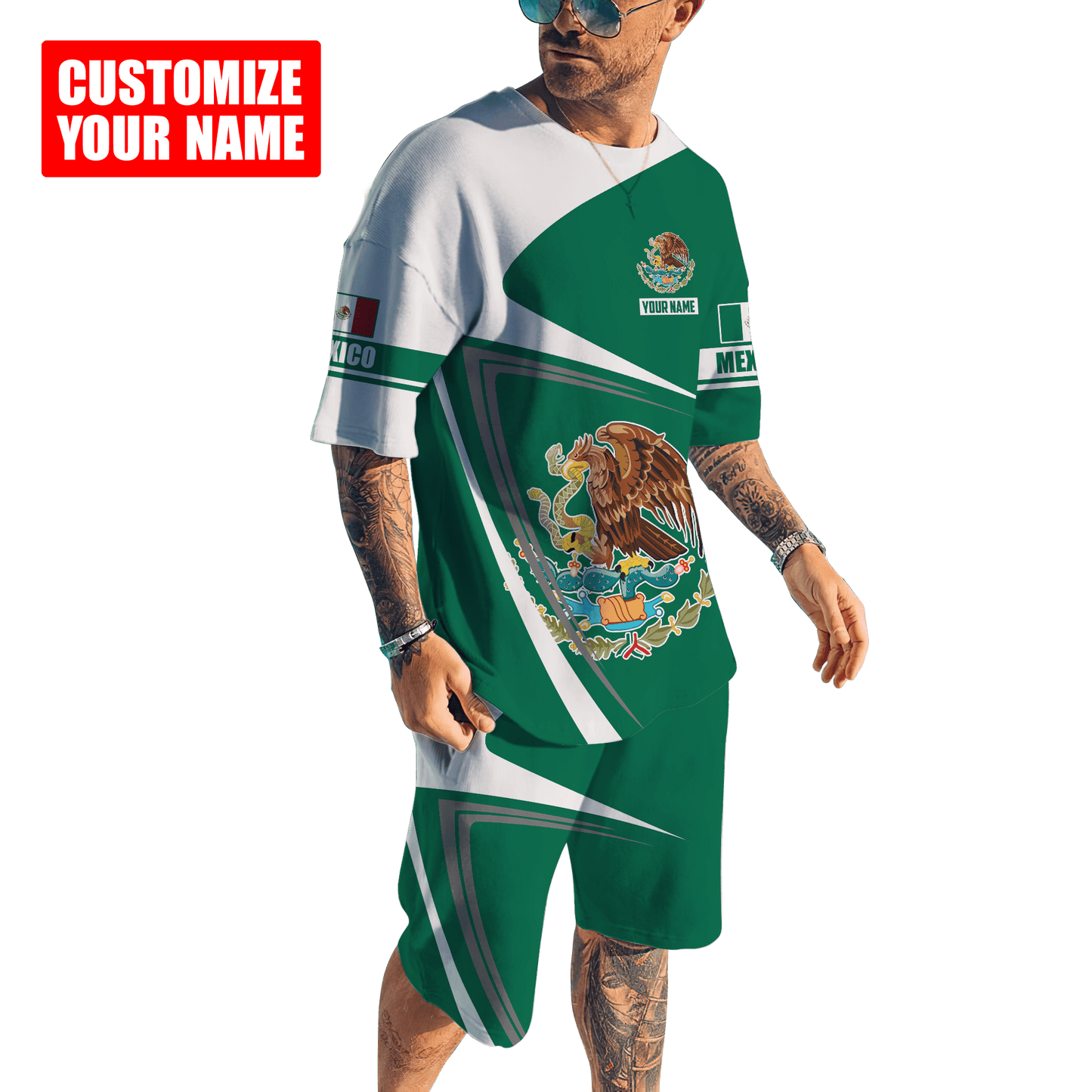 Persionalized Mexico 3D All Over Printed Unisex Shirts