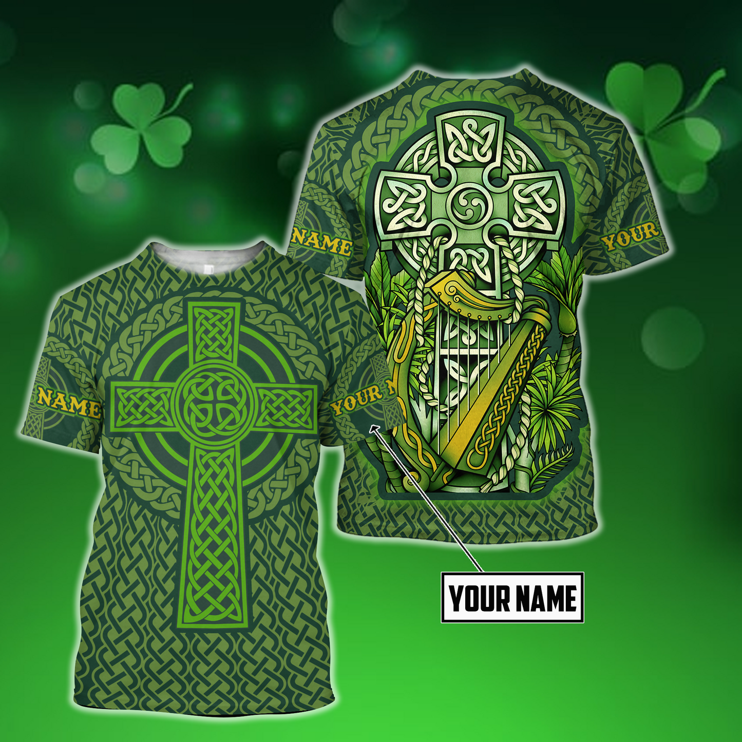 Personalized Irish Saint Patrick's Day 3D All Over Printed Shirts For Men And Women TN