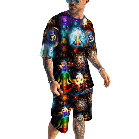 Yoga Menditation Combo T-shirt and Short 3D All Over Printed