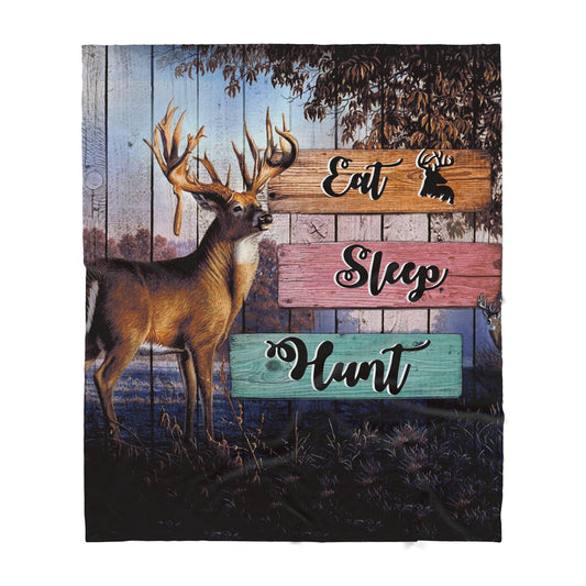 Deer Hunting Sherpa Blanket TT