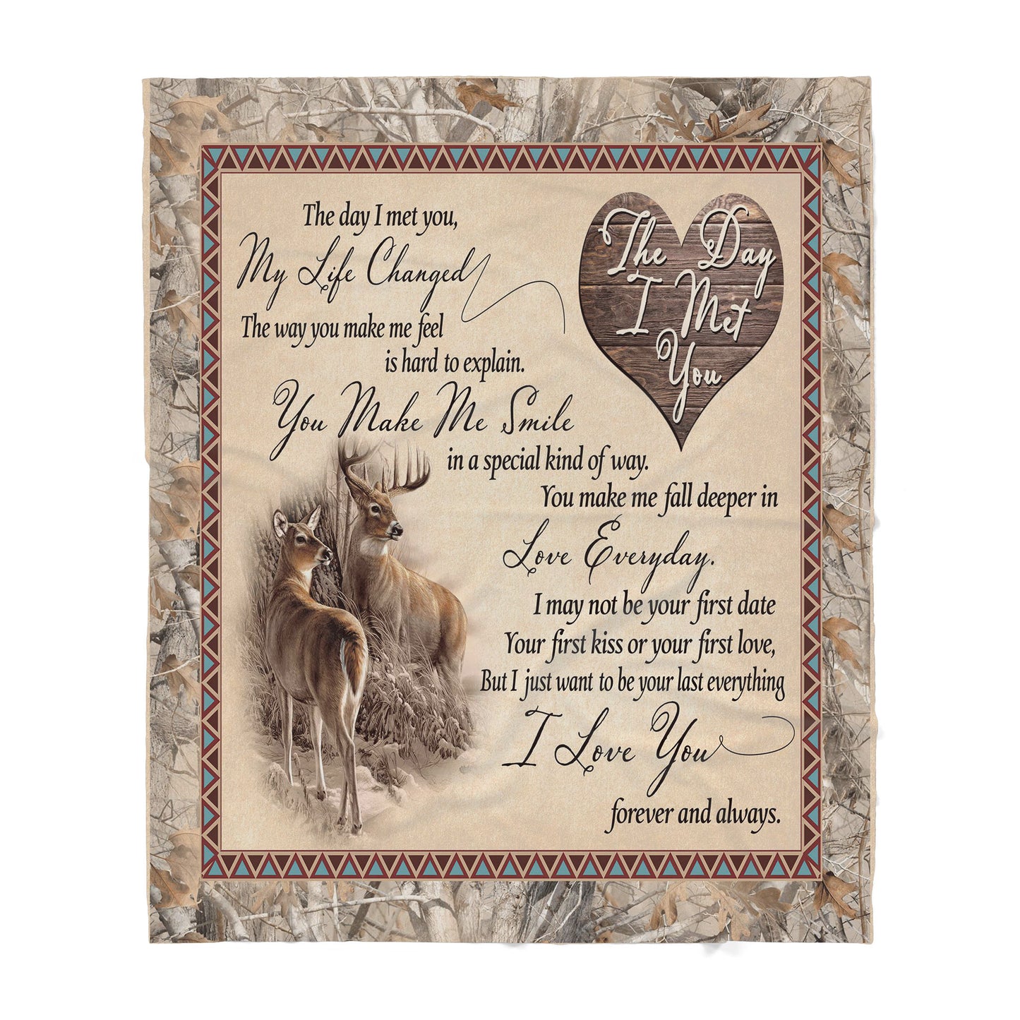 Hunting Deer To My Love Sherpa Blanket TN