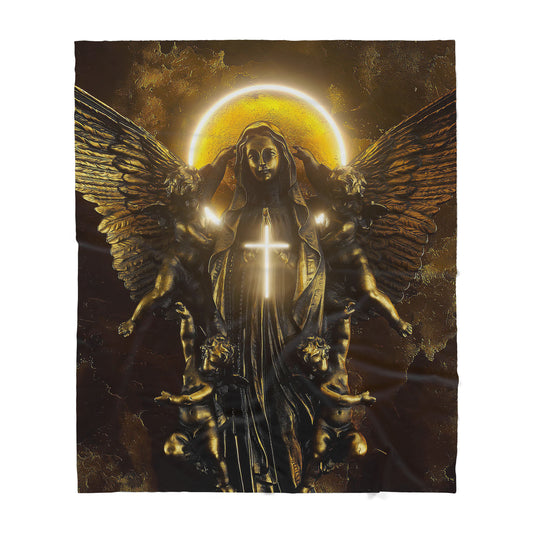 Premium Christian Jesus memento mori style blanket - Best gift for Christian - sherpa blanket TT