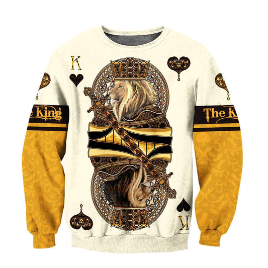 Yellow King Heart Lion Poker 3D Over Printed Unisex Shirts