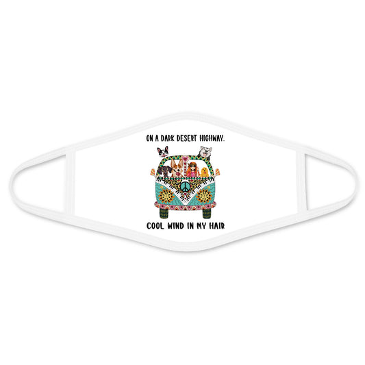 Dog Mom Hippie Car Face Mask DL