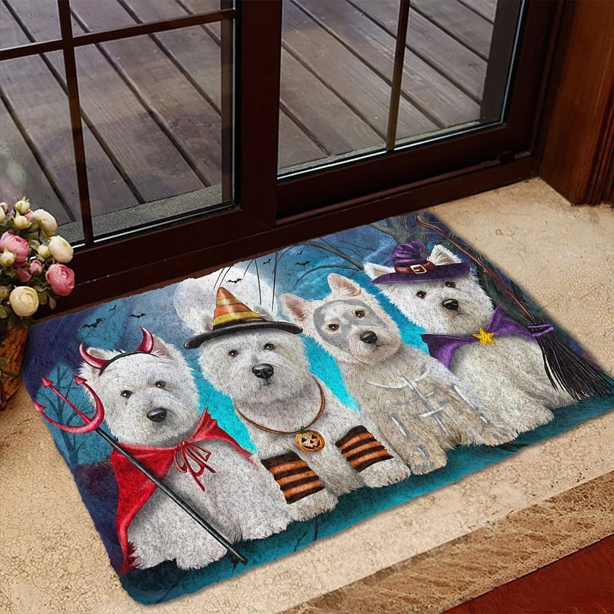 Premium Westie Dog Halloween Doormat