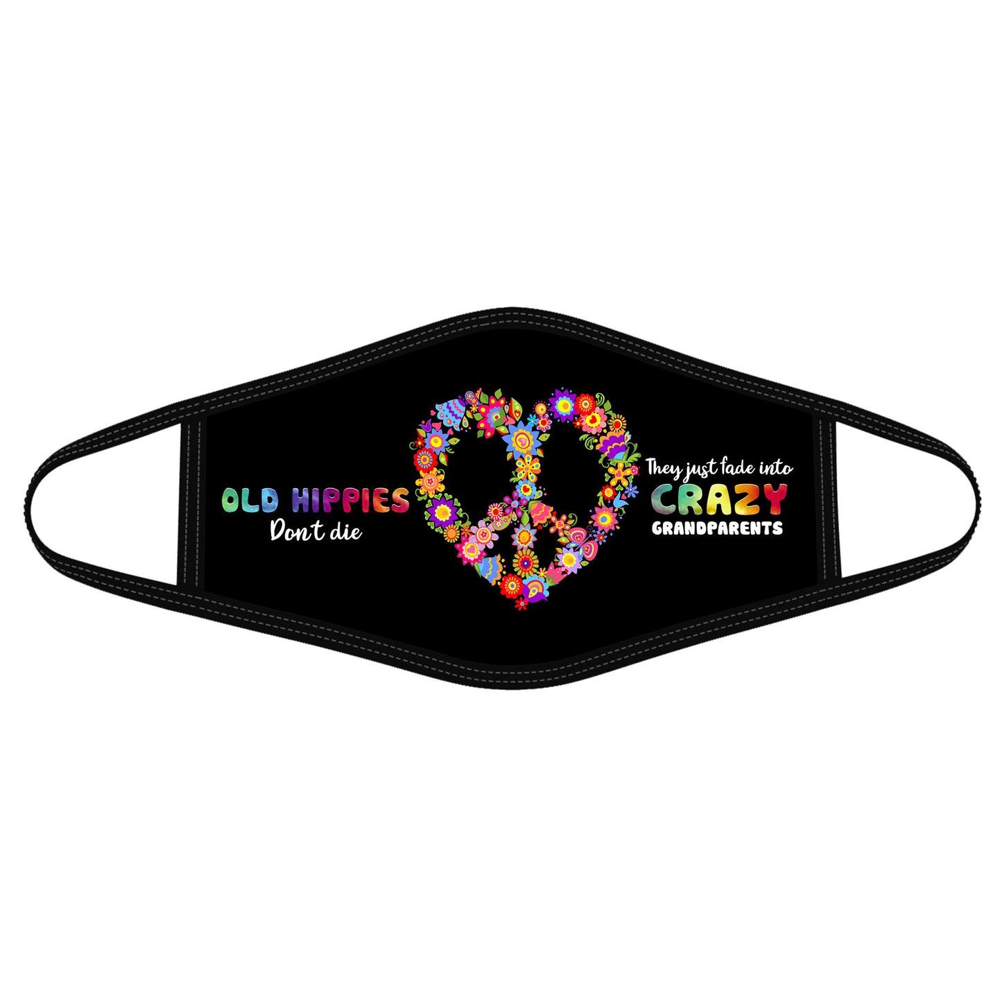 Premium Hippie 3D All Over Printed Face Mask PL