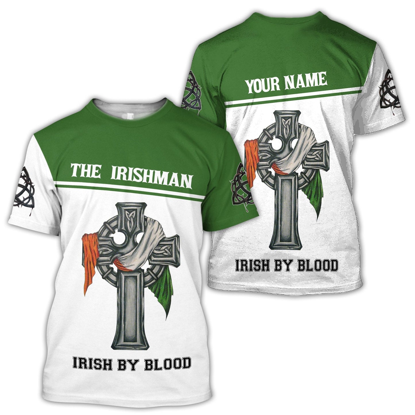Customize Name Irish Saint Patrick Day 3D All Over Printed Unisex Shirt