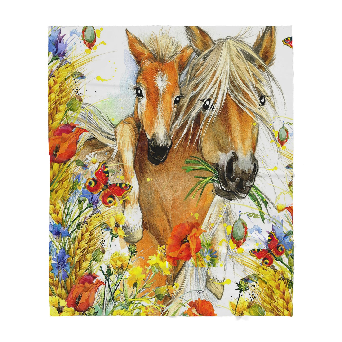 Custom Blanket Horse Sherpa Blanket TA